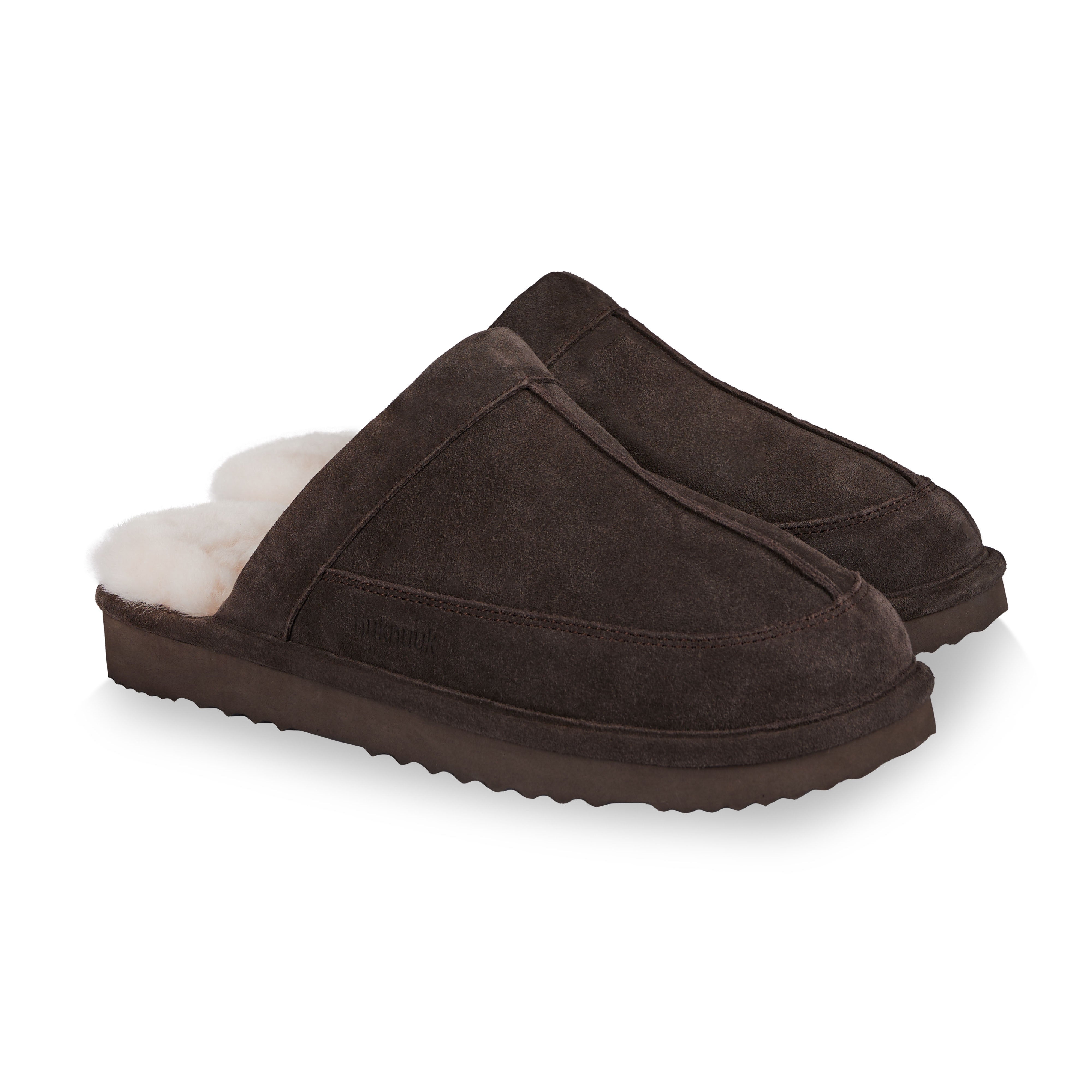 Luc Men's Comfortable House Slippers - Dark Brown Indoor/Outdoor Soft Sole Slides for Relaxing at Home, Hotel, or Spa