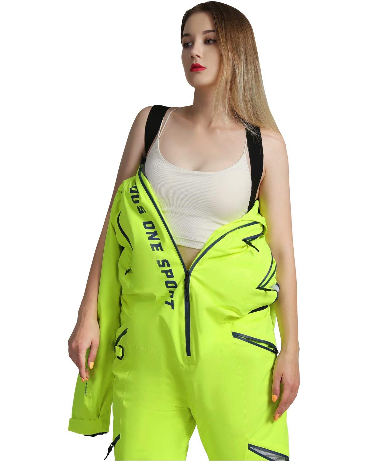 Women's Waterproof Insulated Ski Jumpsuit with Removable Hood - Warm Winter Snowsuit for Skiing & Snowboarding | Perfect for Alpine Resorts & Snow Sports Enthusiasts