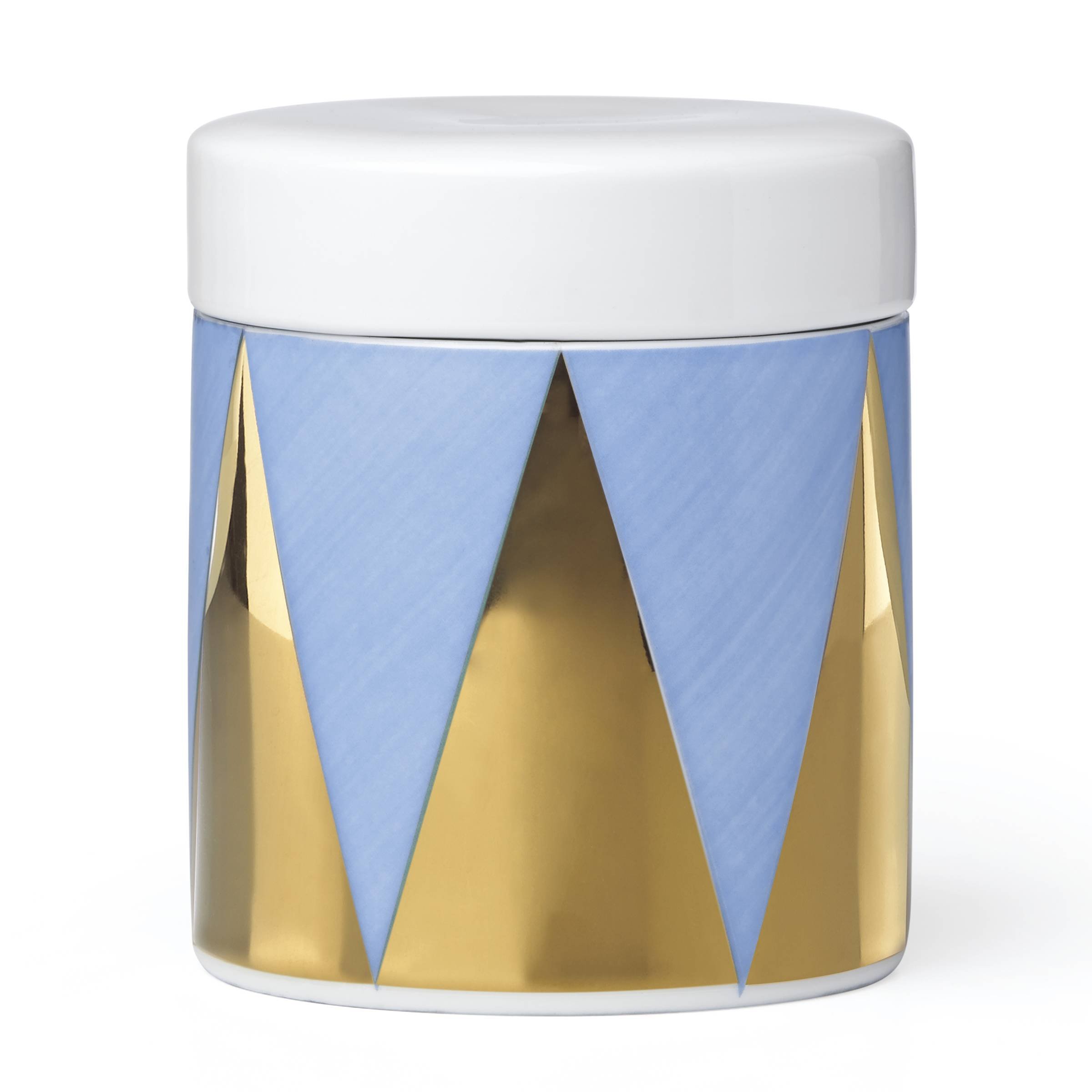 Lenox Azzurro Angles Small Blue Canister - Elegant Kitchen Storage for Tea, Coffee & Spices | Perfect for Home & Office Organization