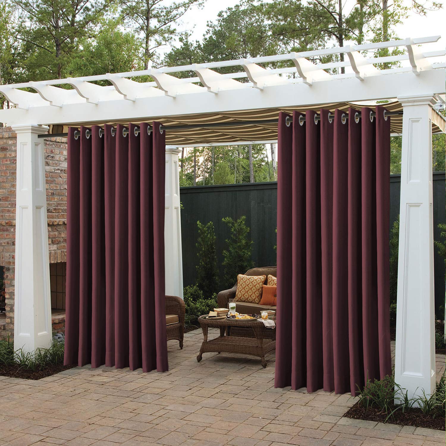 Cololeaf Extra Wide Waterproof Outdoor Curtains - 150
