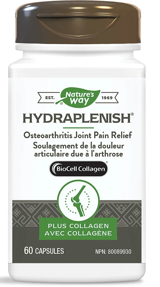 Nature's Way Hydraplenish Hyaluronic Acid 500mg - 60 Capsules for Joint Support & Skin Hydration | Supports Healthy Joints, Glowing Skin & Overall Wellness