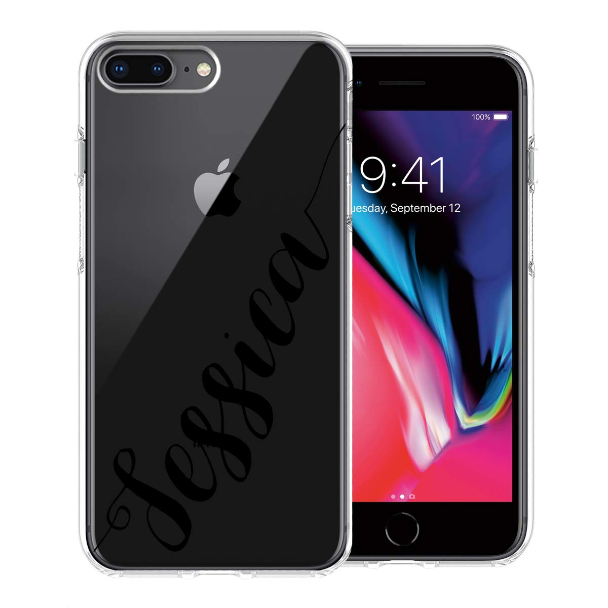 Custom Name Text Case for Apple iPhone 8 Plus/7 Plus - Personalized Protective Phone Cover with Handwriting Style Design - Perfect for Gifts, Daily Use & Style Statement