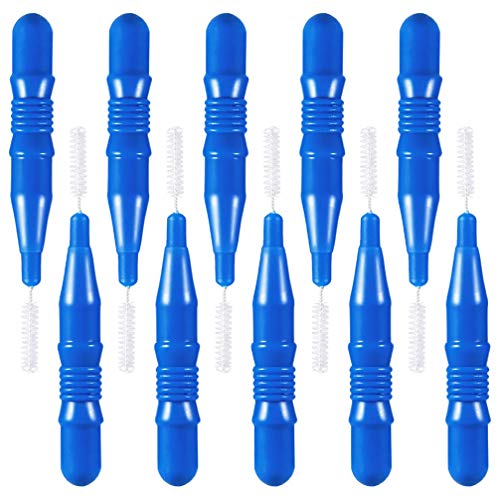 50Pcs Dental Floss Picks, Interdental Brushes for Teeth Cleaning - 3mm Plastic Tooth Flossers, Oral Care Tools for Between Teeth Cleaning (Blue) | Perfect for Travel, Home & Office Dental Hygiene
