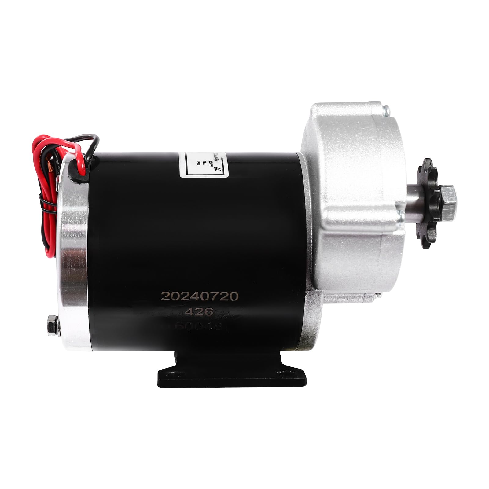 600W 48V DC Gear Reduction Electric Motor - 450RPM High Torque Brushed Motor for E-Bikes, Scooters & DIY Projects | Perfect for Electric Bicycle Conversions & Power Wheels Upgrades