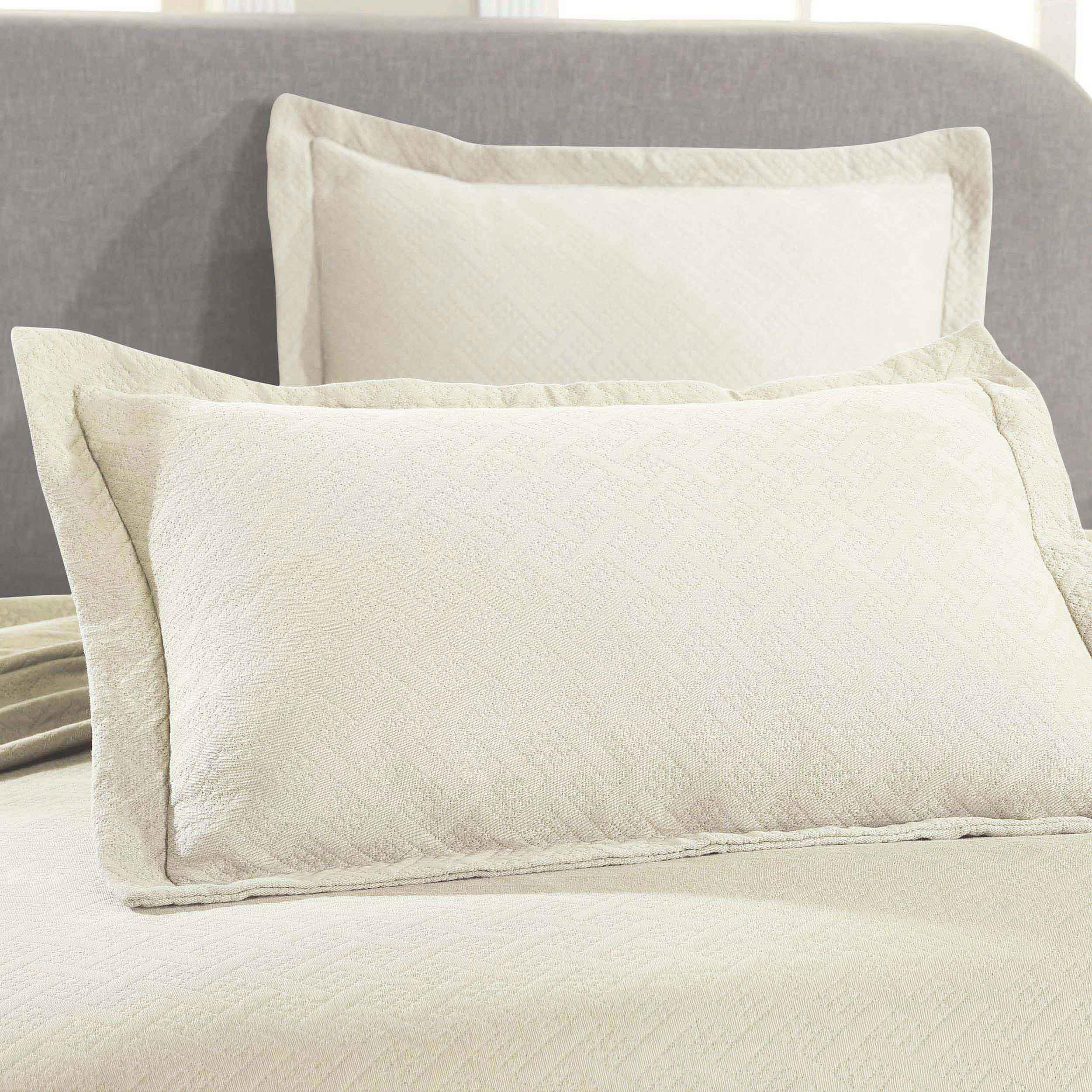 Basket Weave Matelasse Cotton Bedspread Set - Queen Size Luxury Bedding for Master Bedroom & Guest Room Decor