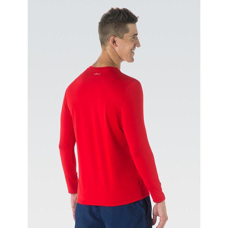 Dolfin Men's Long Sleeve Rash Guard UV Protection Swim Shirt for Surfing, Swimming & Water Sports - UPF 50+ Sun Protection Top