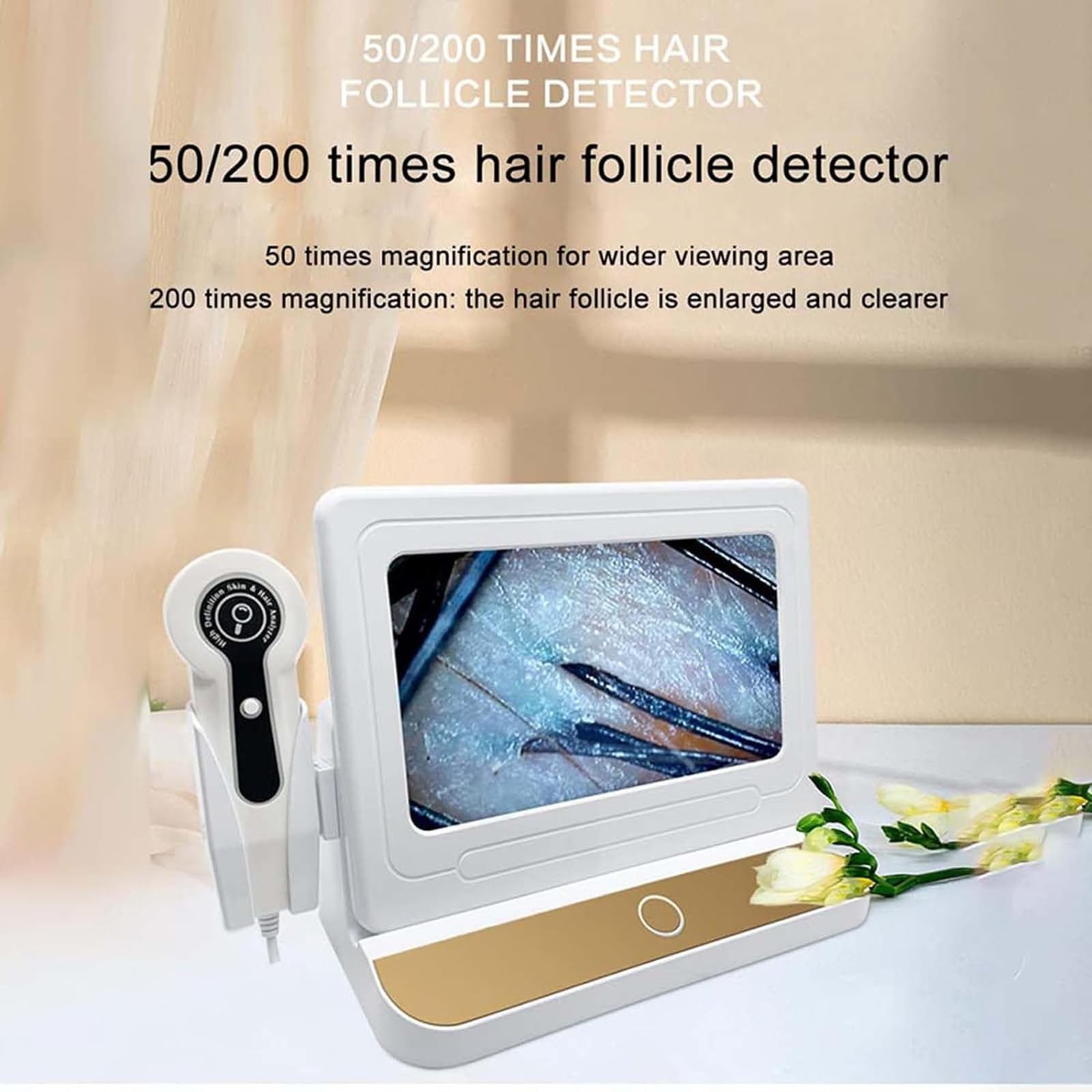 Professional HD Scalp & Hair Analyzer with 10