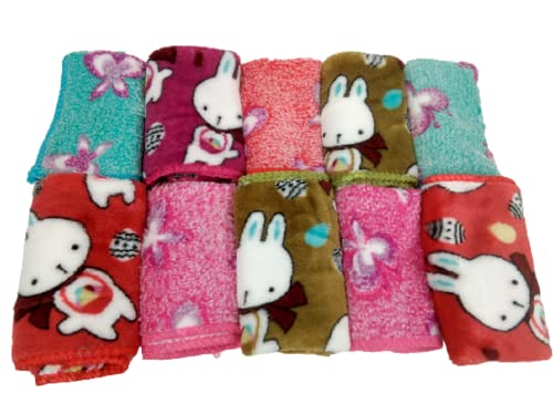KALPANA Combo 7310 Soft Multicolor Microfiber Towel Set - 10 Pack for Face, Hands & Body | Quick-Dry Bath & Gym Towels for Men & Women | Perfect for Travel, Sports & Home Use