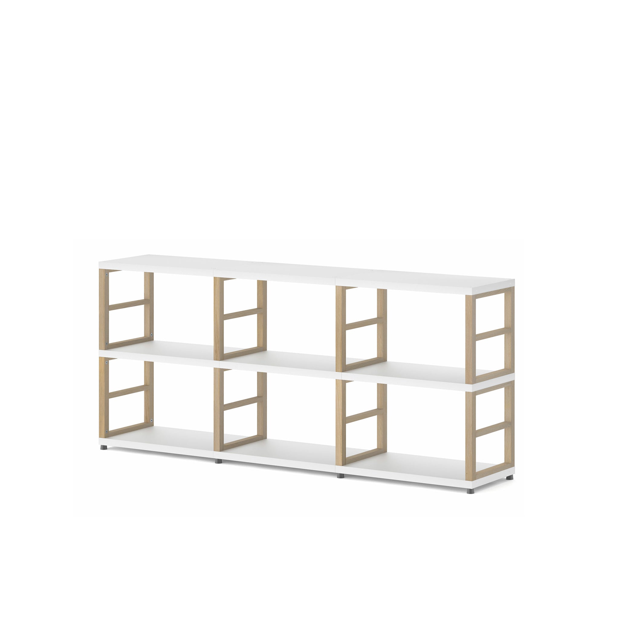 MAXX Modern 3x2 Shelving Unit - Sturdy Wooden Bookshelf for Home & Office Storage - Perfect for Living Room, Bedroom, or Office Organization