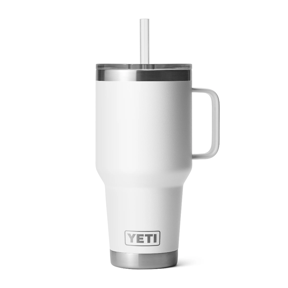 **35 oz Rambler Insulated Stainless Steel Mug with Straw Lid - Perfect for Coffee, Tea & Cold Drinks at Home, Office or Travel**