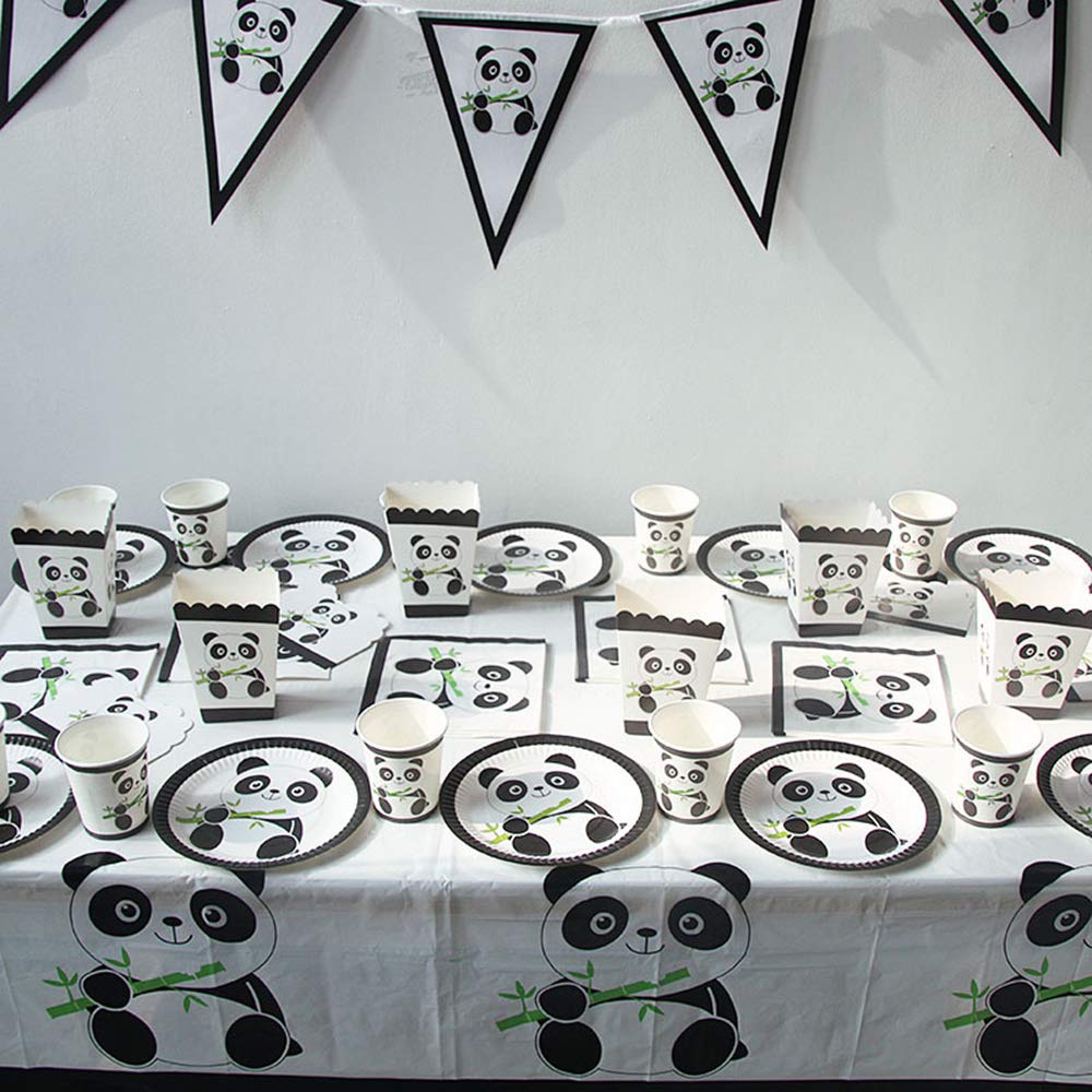 Panda Baby Birthday Party Supplies Set - 20-Piece Disposable Cake Plates & Napkins for Baby Shower, Boys & Girls Decorations | Perfect for 1st Birthday, Nursery Theme Party & Baby Celebration