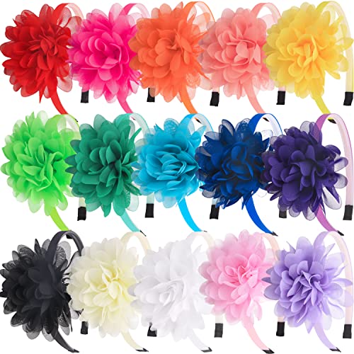 15PCS-flower with headbands