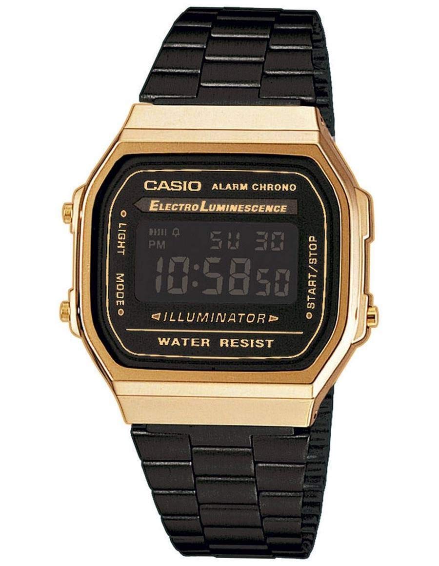 Casio A168WG Unisex Digital Watch - Gold Stainless Steel Retro Design for Men & Women | Perfect for Everyday Wear, Office, and Casual Outfits