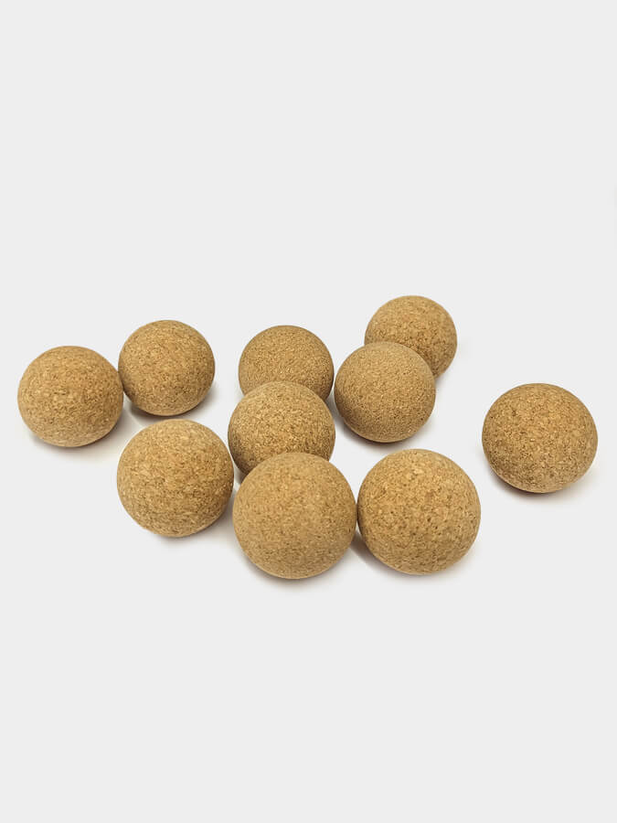 Premium Cork Massage Balls for Yoga & Therapy - Pack of 10 | Ideal for Deep Tissue Massage, Myofascial Release & Muscle Recovery After Workouts