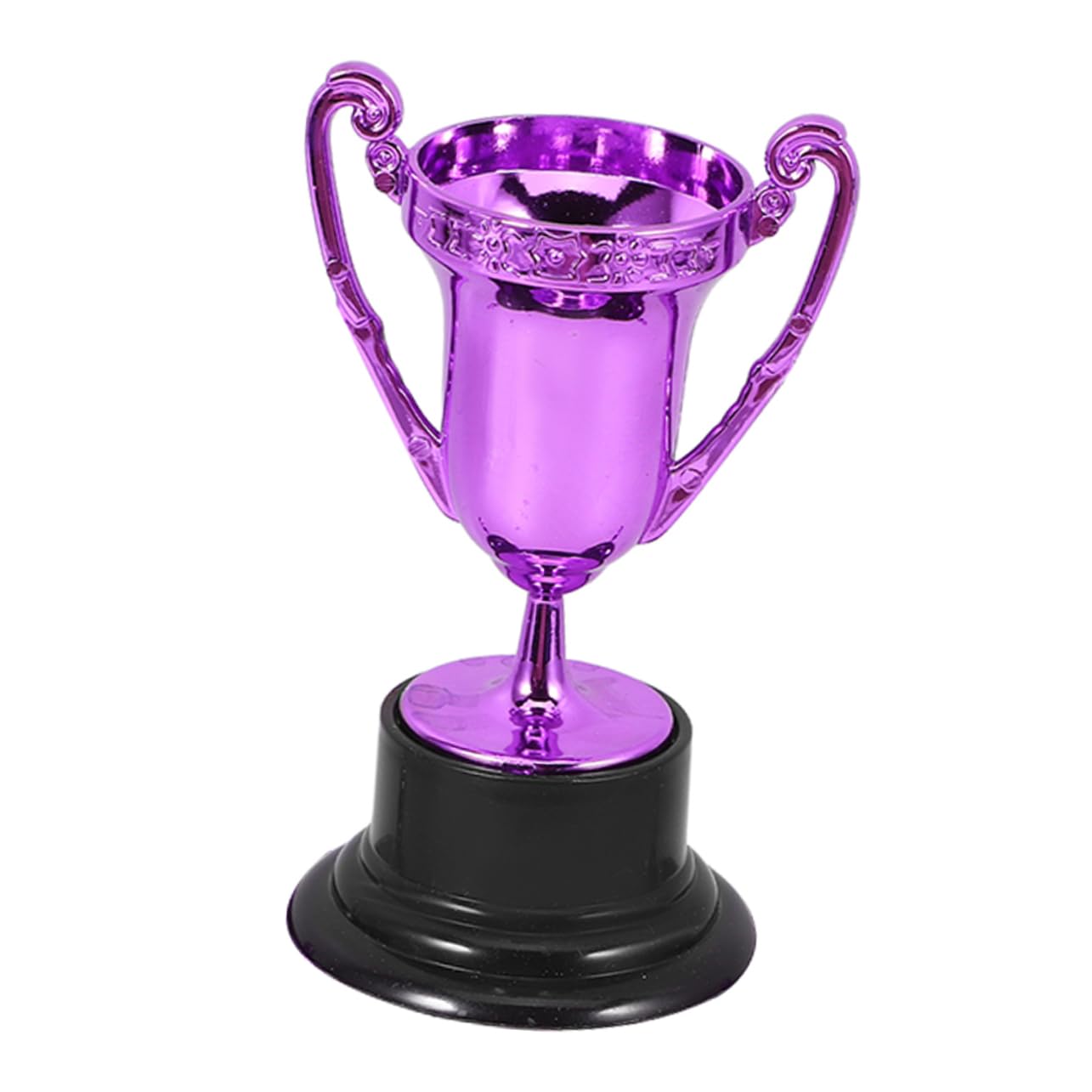 POPETPOP Gold Trophy Cup - Award Ceremony Decoration, Plastic Purple Competition Trophy for Sports, Academic & Corporate Events