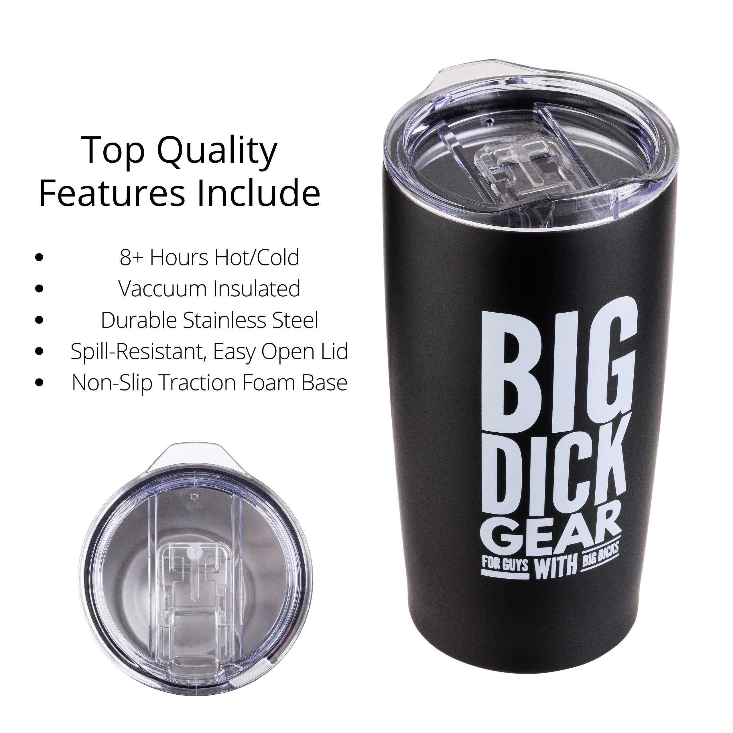 Better Me Big Dick Gear Funny Coffee Mug - 20oz Stainless Steel Tumbler for Men | Humorous Gag Gift for Well-Endowed Guys | Perfect for Office Pranks, Bachelor Parties & Inappropriate Gifts | Black