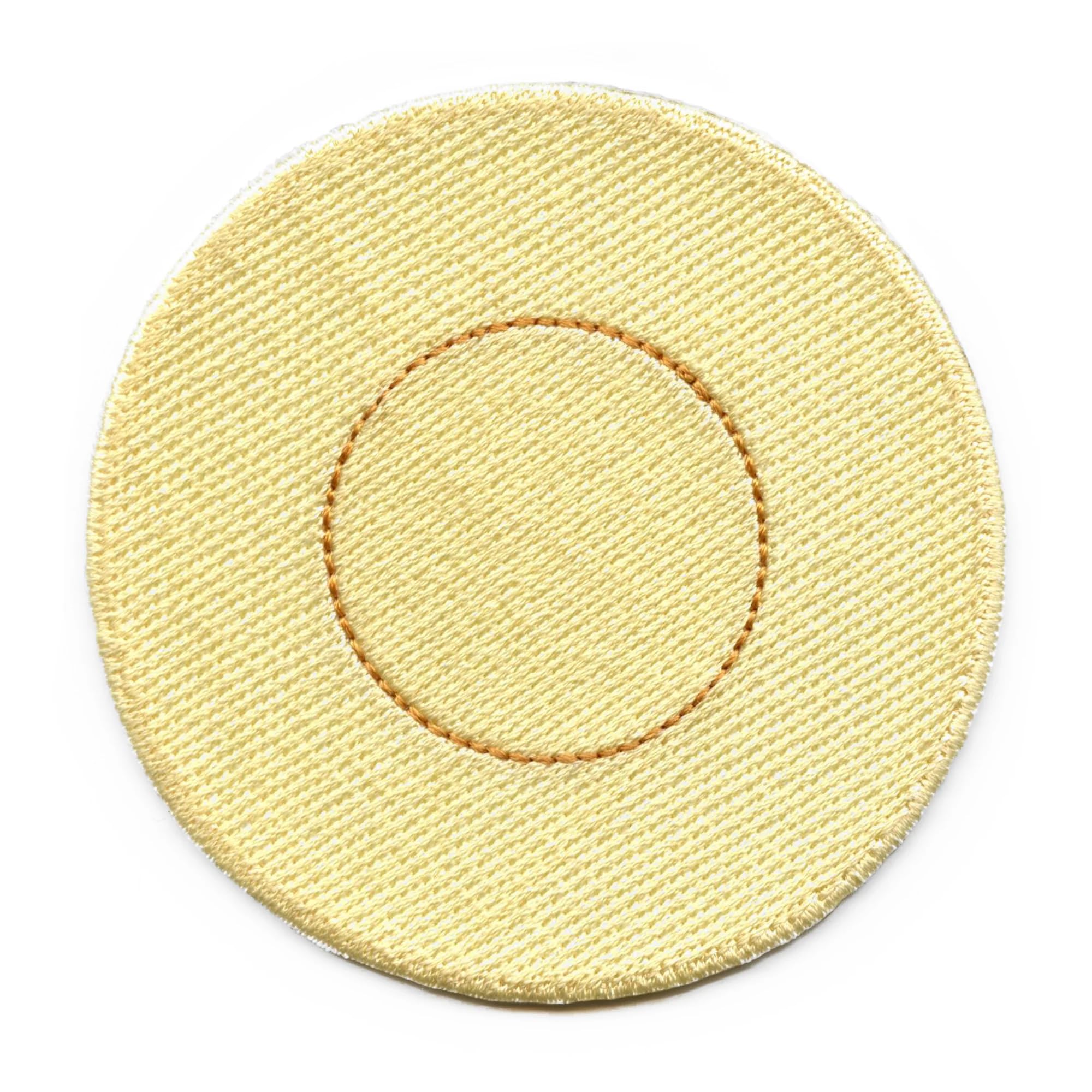 Dalgona Candy Circle Shape Iron On Patch - Squid Game Inspired Embroidered Applique for DIY Clothing, Cosplay, and Backpack Decoration