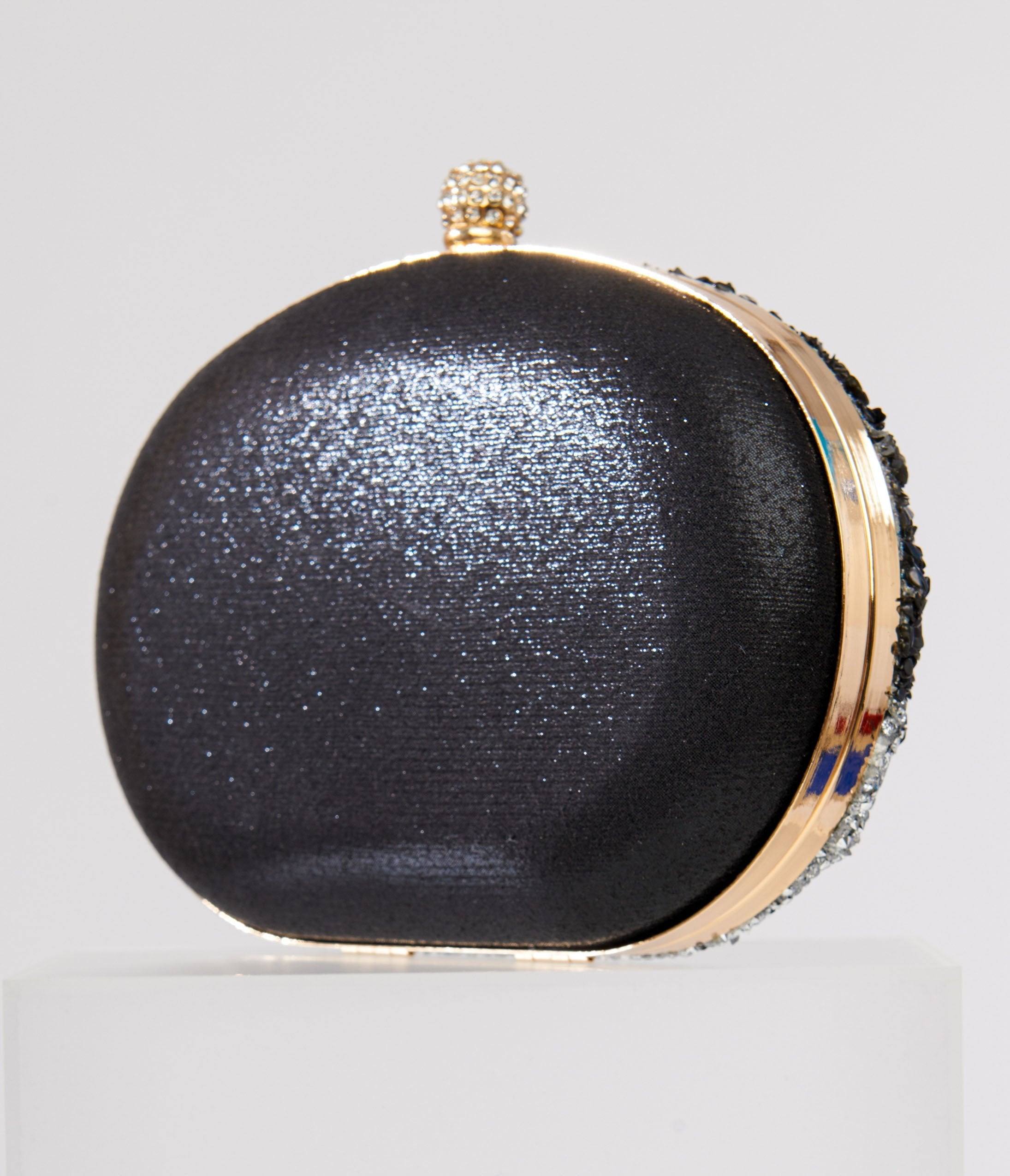 Vintage 1920s Black Beaded Rhinestone Clutch Purse - Art Deco Evening Bag for Halloween, Gatsby Party & Flapper Costume Accessories