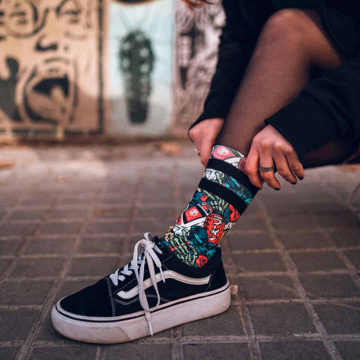 American Socks Signature Shibuya Mid High - Trendy Cotton Crew Socks for Men & Women - Perfect for Casual Wear, Street Fashion & Everyday Comfort