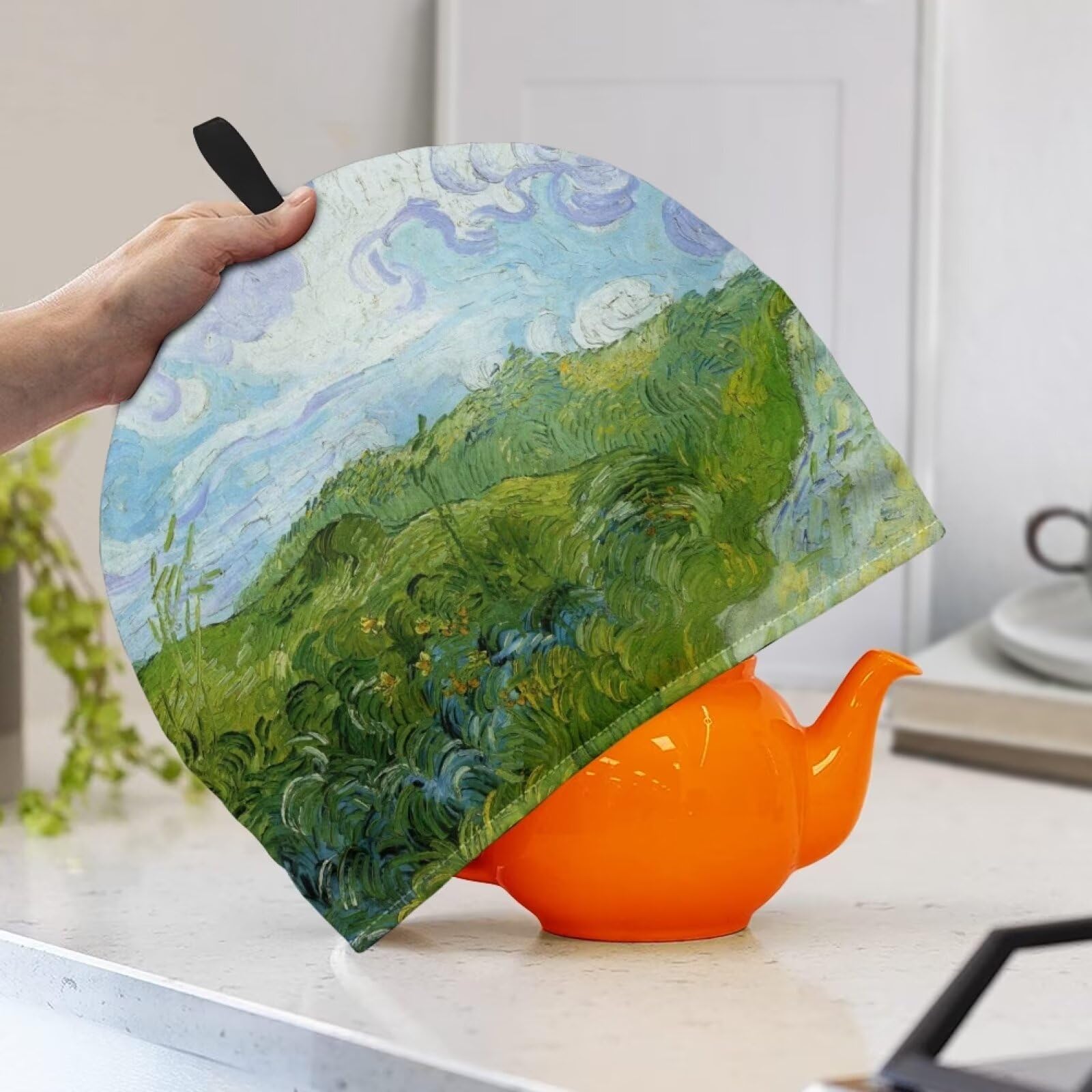 Shockproof & Insulated Teapot Cover - Wheat Field Design Tea Cozy for Teapots & Kettles | Heat-Resistant Kitchen Accessory for Breakfast Tea & Home Decor