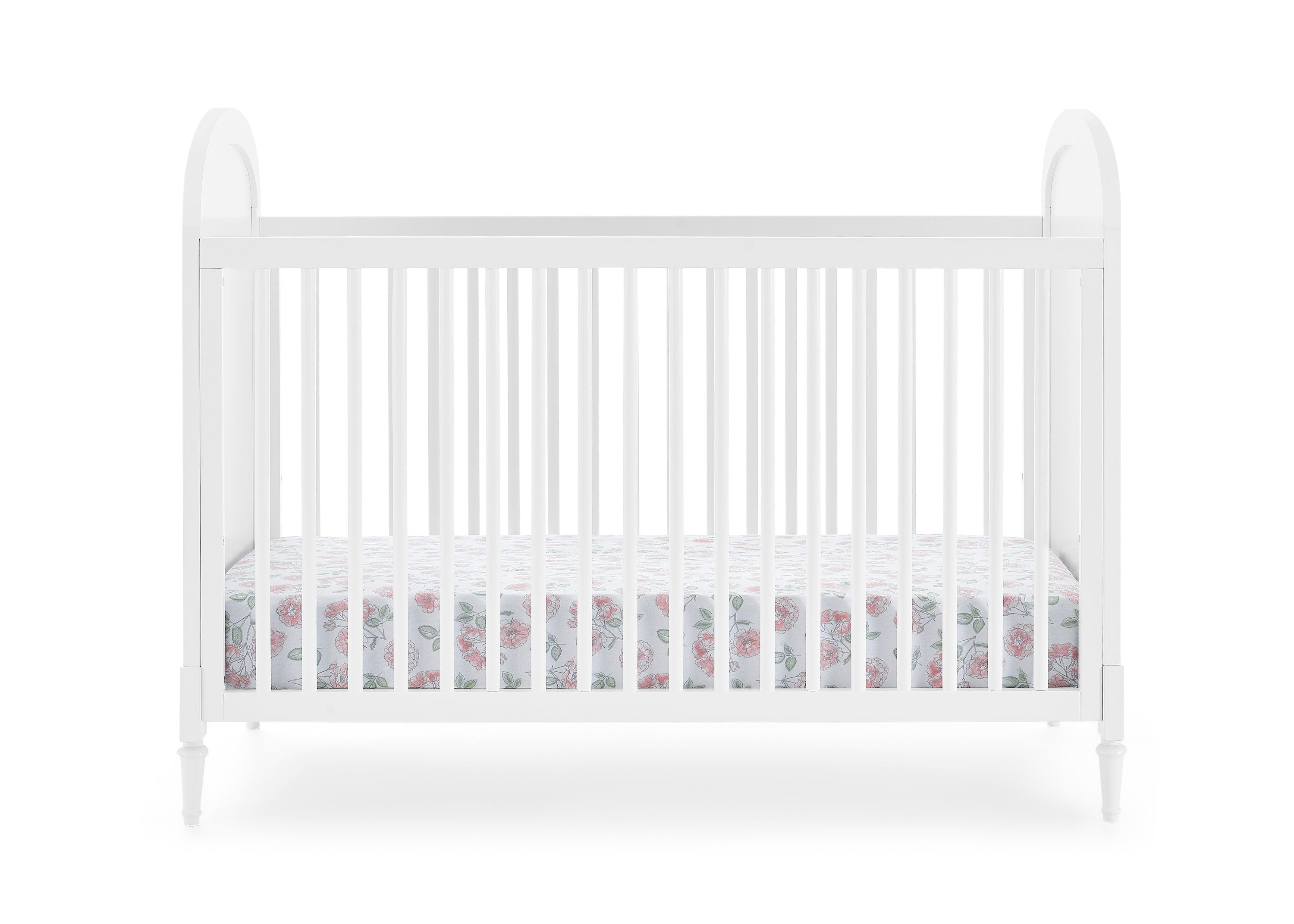 Madeline 4-in-1 Convertible Baby Crib - White Nursery Furniture for Newborn to Toddler Bed | Perfect for Modern Nursery, Bedroom & Daycare