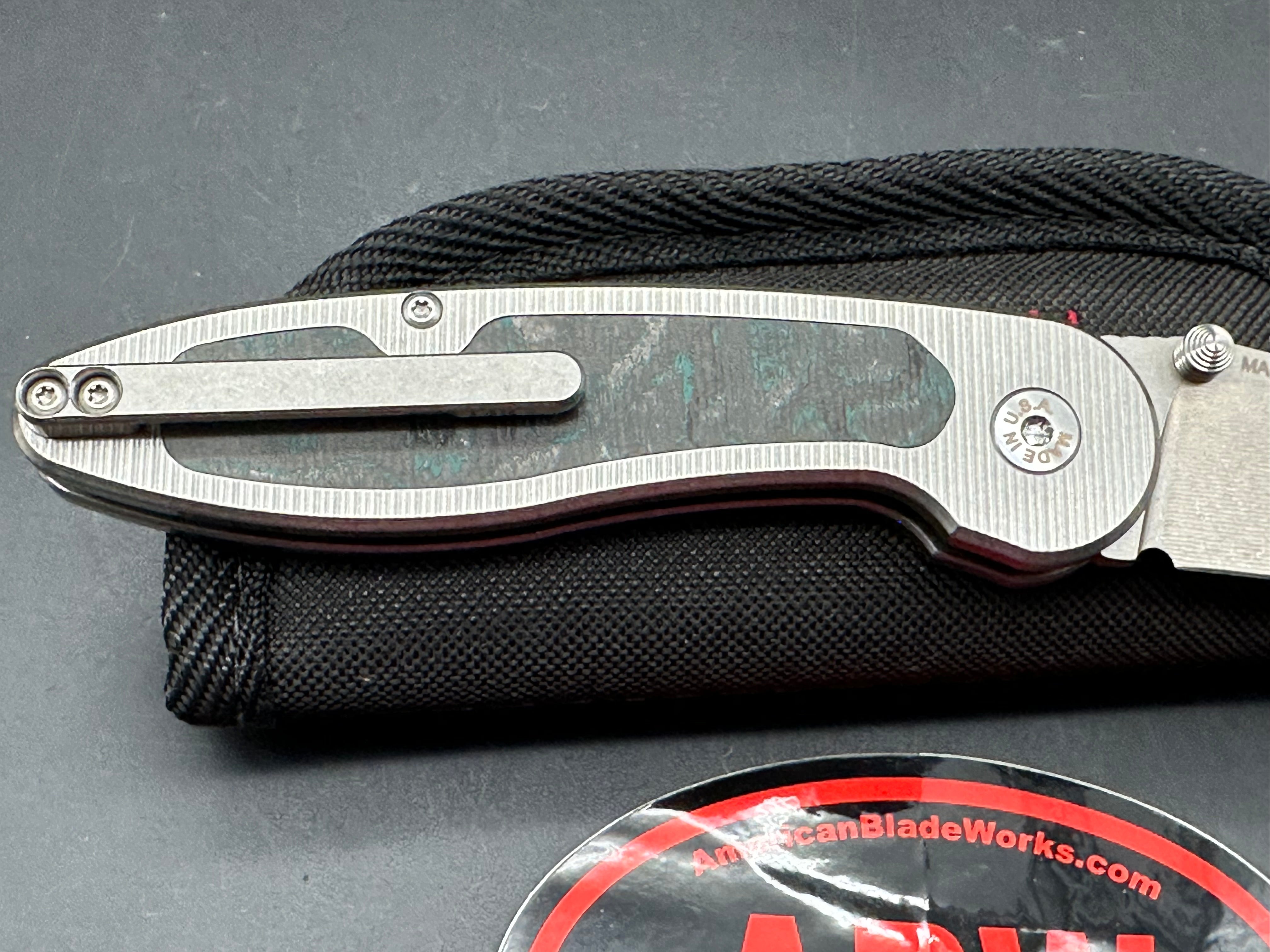 American Blade Works Model 1 Button Lock Folding Knife - Premium EDC Pocket Knife for Outdoor, Camping, Hiking & Everyday Carry