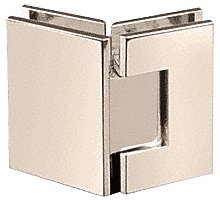 CRL Vienna 045 Series Satin Nickel 135° Glass-to-Glass Hinge - Premium Cabinet Hardware for Frameless Glass Doors & Shower Enclosures - Perfect for Modern Home & Commercial Interior Design