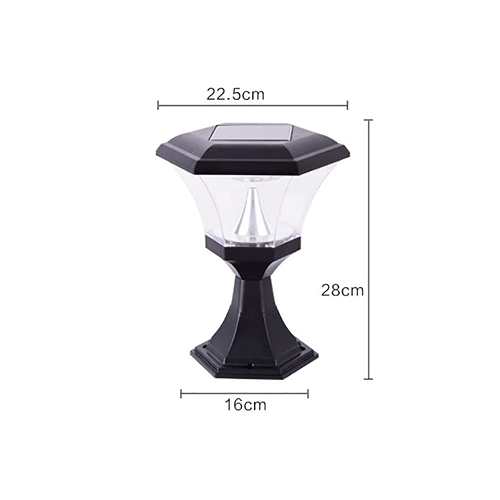Solar Powered Outdoor Post Lights - Set of 2 Waterproof Garden Pathway Lights with Auto On/Off for Patio, Yard, Driveway & Walkway Decoration