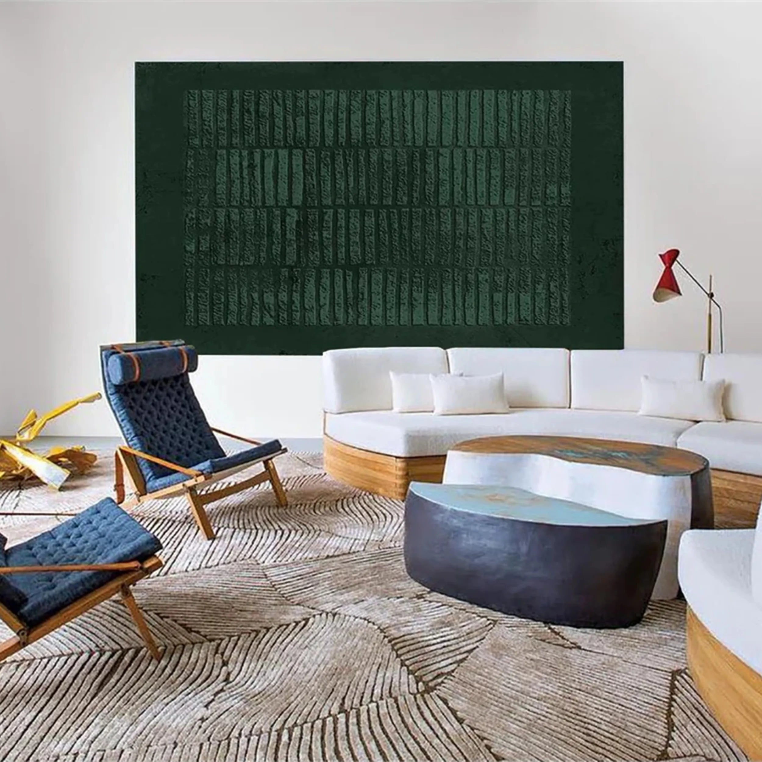 Blue & Green Abstract Wall Art Canvas Print #BG025 - Modern Home Decor for Living Room, Bedroom & Office