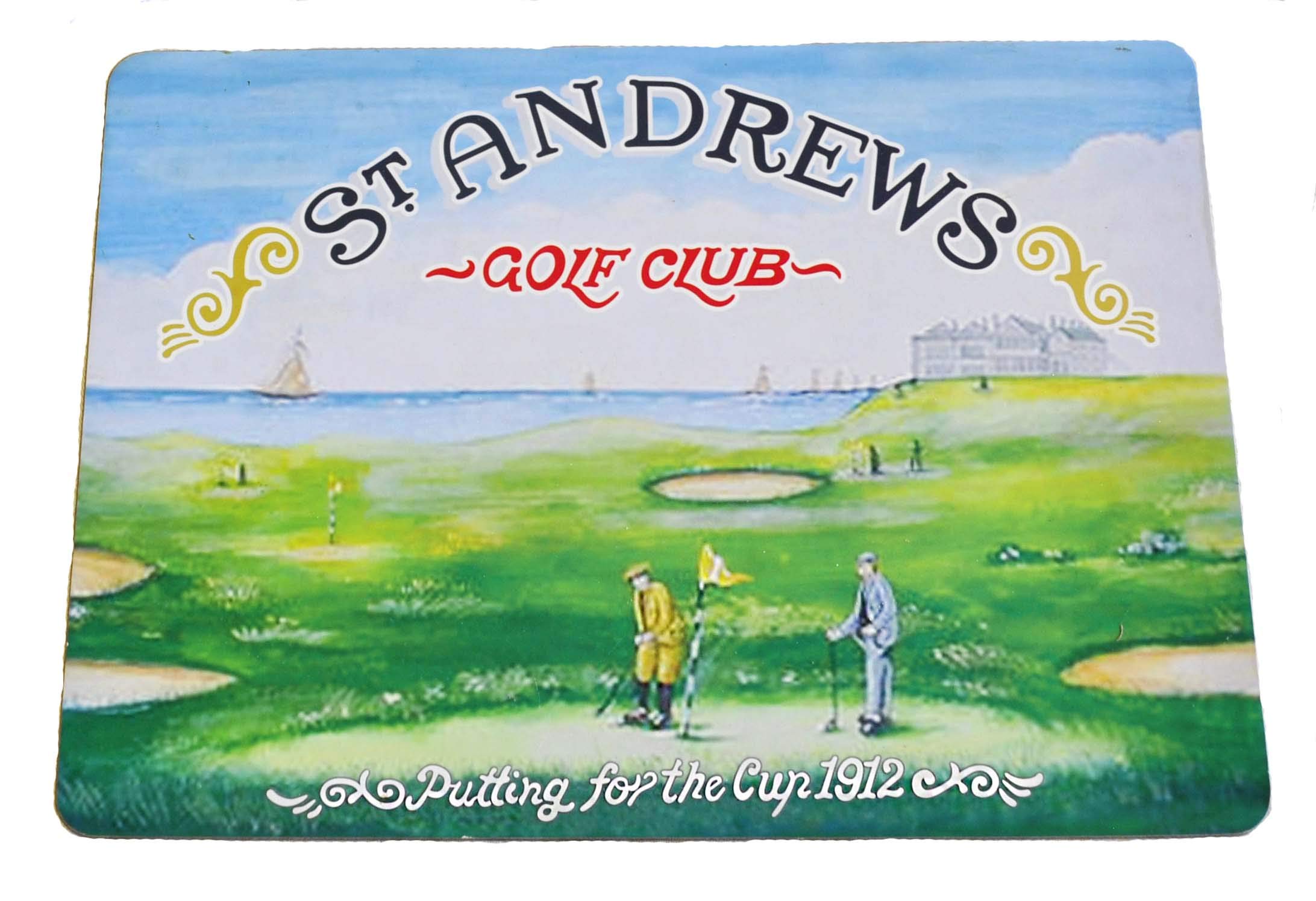 NAVIKA St. Andrews Golf Placemats - Premium Golf-Themed Table Mats for Dining & Game Room Decor - Perfect for Golf Lovers, Home Entertaining & Man Cave Accessories