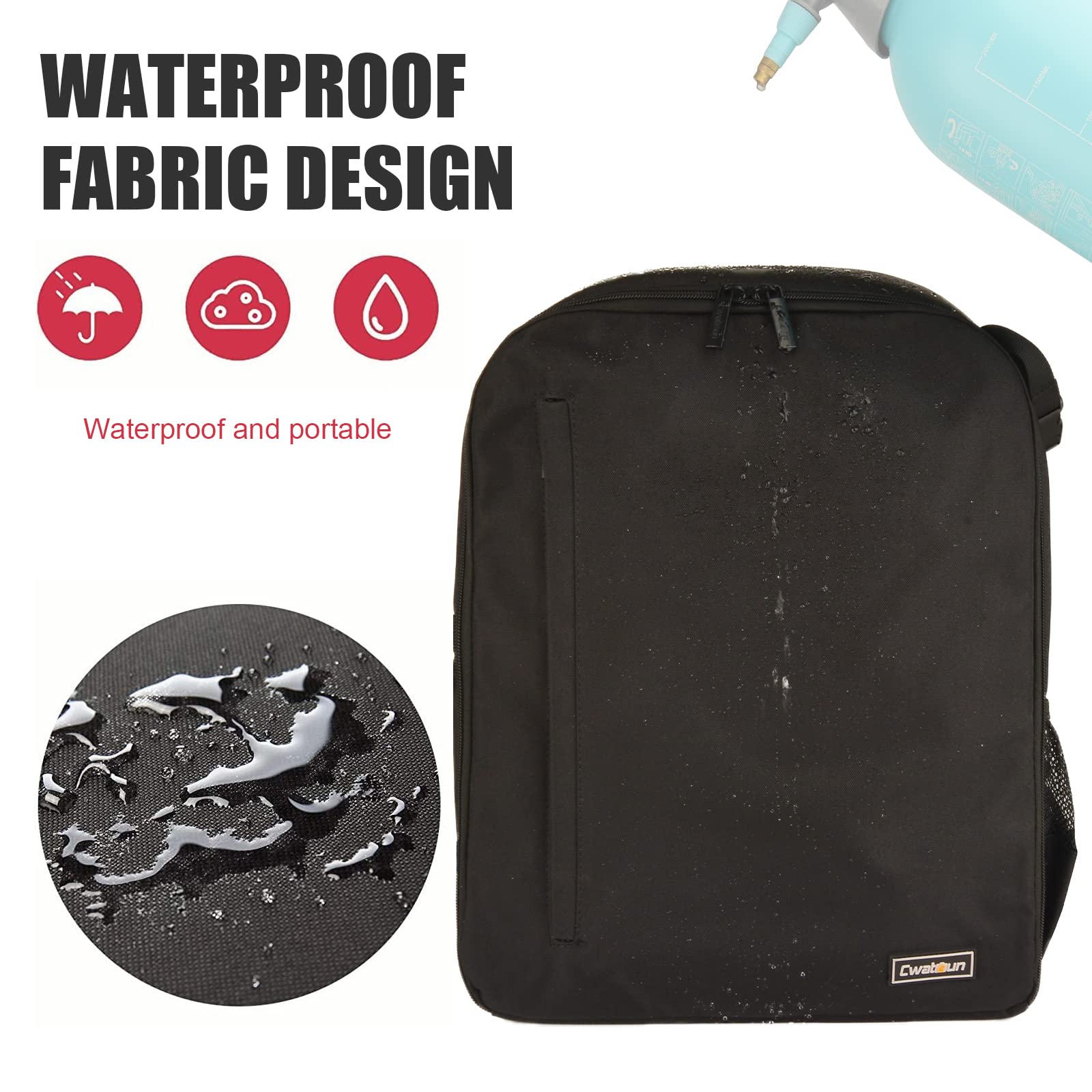 Professional DSLR SLR Camera Backpack - Waterproof & Shockproof Camera Bag for Sony Canon Nikon DSLR Cameras & Accessories (2.0 Black, Large Size) - Perfect for Travel, Hiking & Photography Sessions