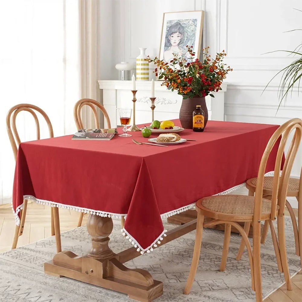 Premium Arkansas Square Cotton Tablecloth - Soft, Durable & Washable - Perfect for Dining, Picnics & Home Decor (18x18, 24x24, 30x30 Inches)