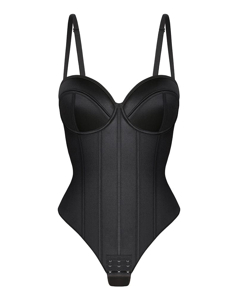 AirSlim® Retro Style Cupped Bra Free Bodysuit - Vintage Inspired Seamless Shapewear for Women | Perfect for Dresses, Evening Wear & Special Occasions