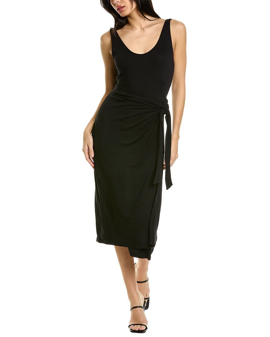 Vince Women's Scoop Neck Tank Wrap Dress - Elegant & Comfortable Summer Casual Wear for Beach, Office & Date Nights