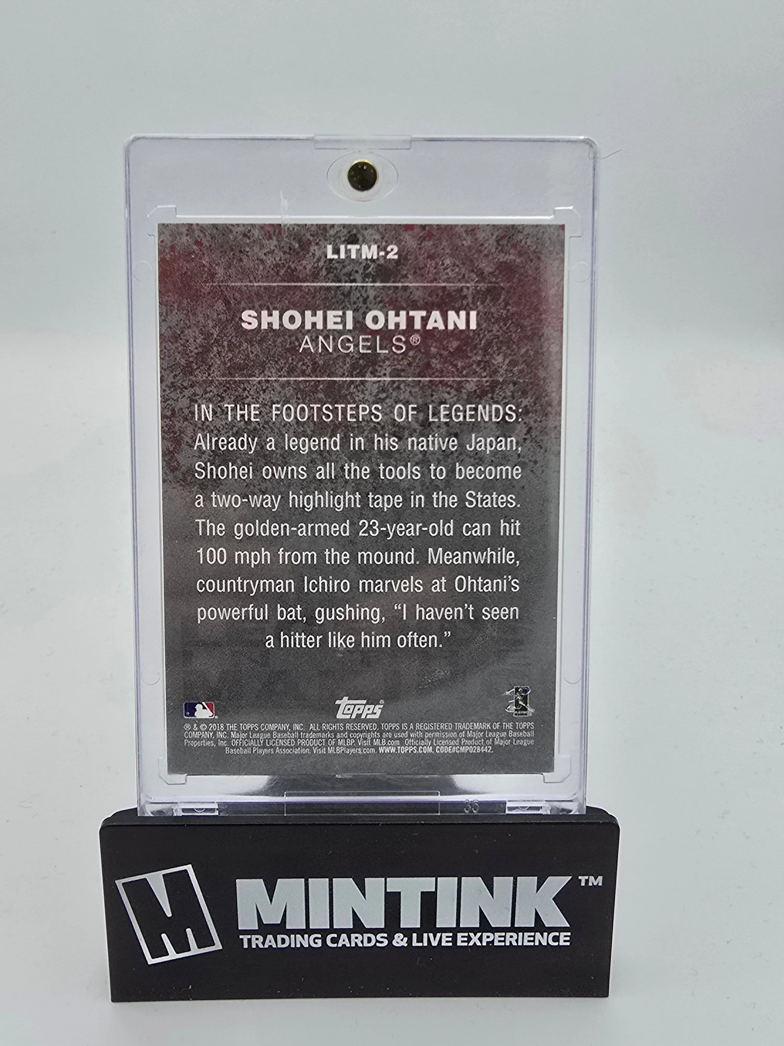 2018 Topps Baseball Shohei Ohtani RC Rookie Card - Legends In The Making Black Parallel - Perfect for Baseball Card Collectors & Sports Memorabilia Fans