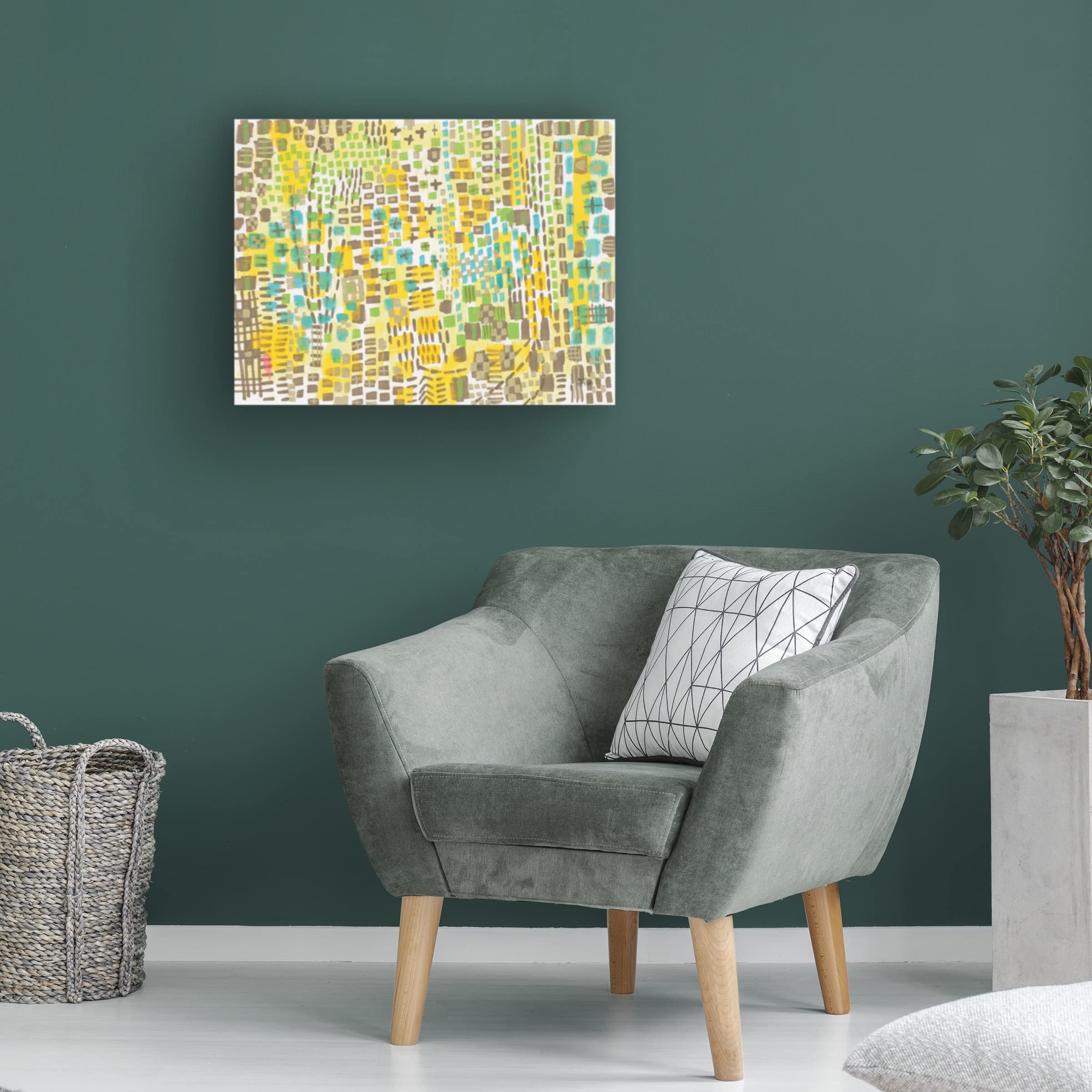 Trademark Fine Art 'Banana Mash' Canvas Wall Art by Melissa Averinos - Modern Abstract Painting for Living Room, Bedroom & Office Decor