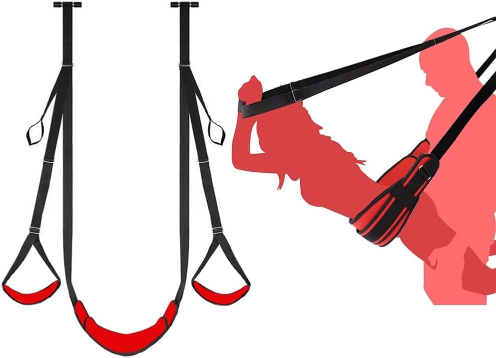 Premium Adult Sex Swing for Couples - Heavy Duty 300LBS Capacity Hanging Sling, Bondage Furniture for Spicing Up Bedroom & BDSM Play - Perfect for Couples, Tantric Sex & Adventure Seekers