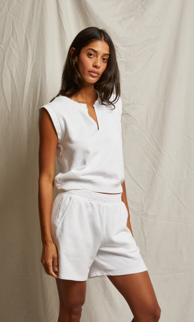 Perfect White Tee - Sloane Terry Women's Tank Top | Soft Cotton Casual Shirt for Everyday Wear, Gym & Layering