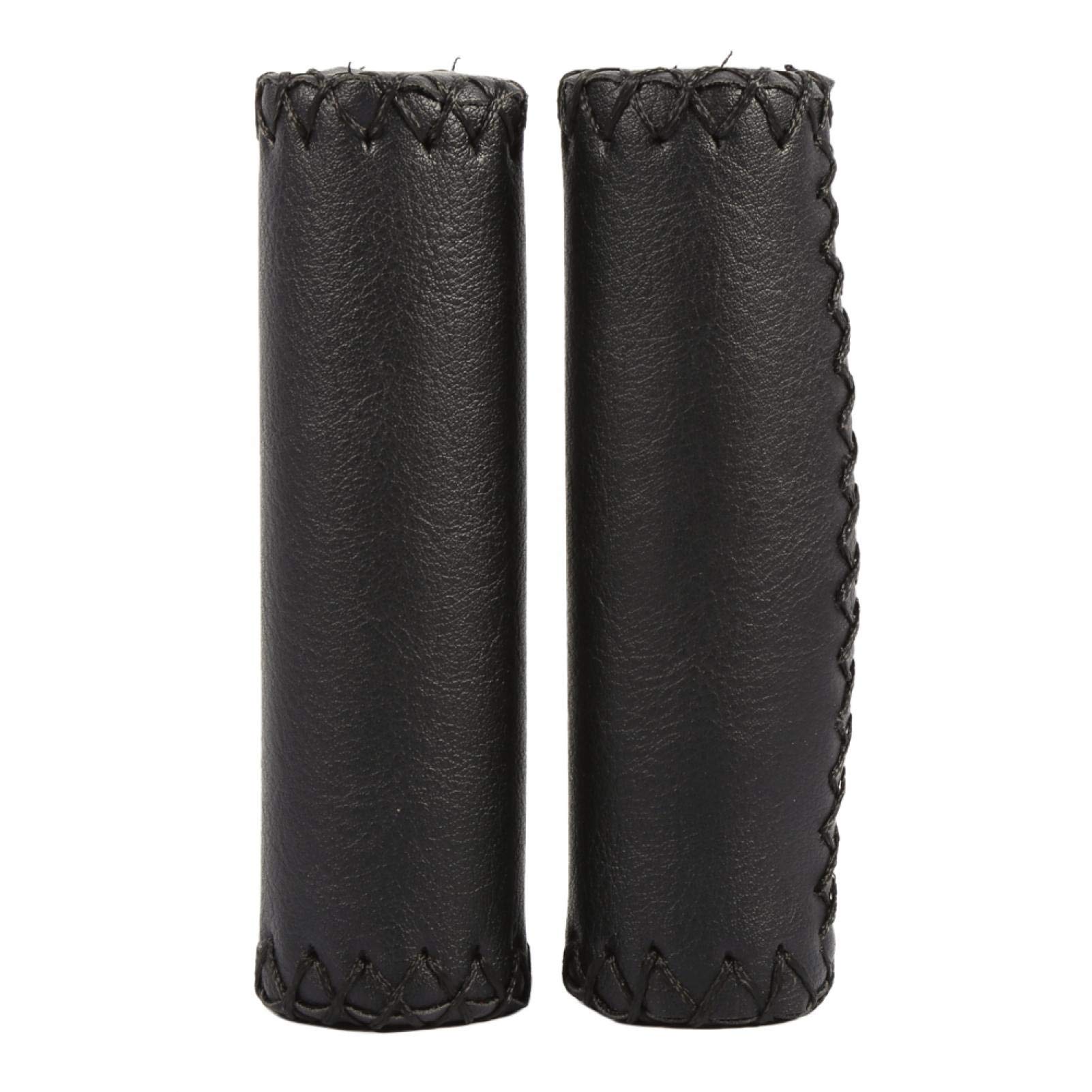 Premium Retro Brown Anti-Skid Bicycle Handlebar Grips - Shock Absorbing Artificial Leather Bike Handle Covers for Mountain, Road, MTB & BMX Bikes - Perfect for Commuting, Trail Riding & Urban Cycling