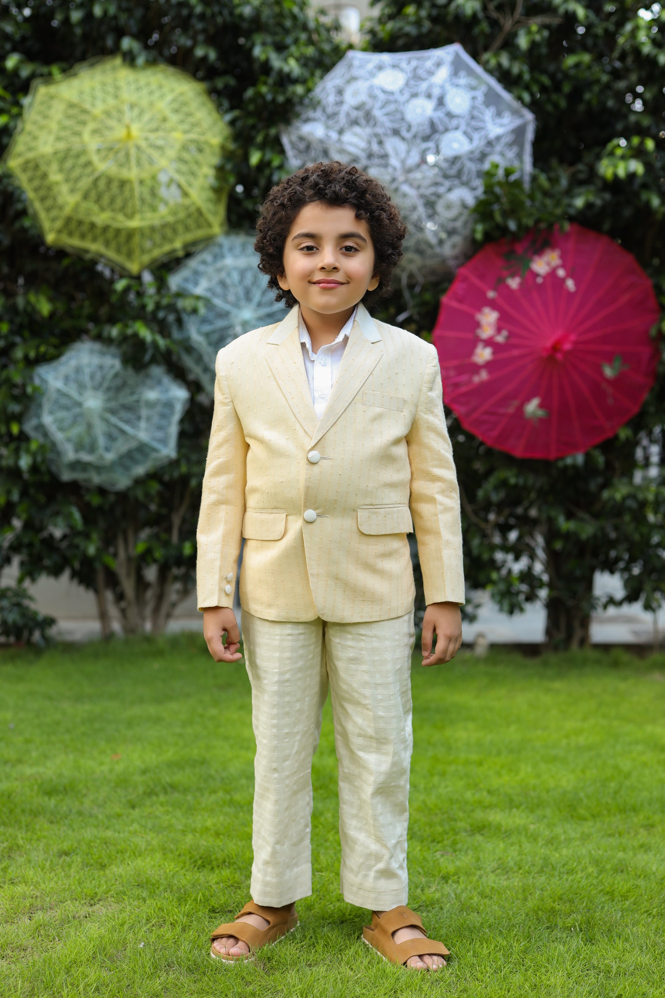 Stylish Organic Cotton Blazer & Trouser Set for Boys | Eco-Friendly Kids Formal Wear | Perfect for School, Weddings & Special Occasions