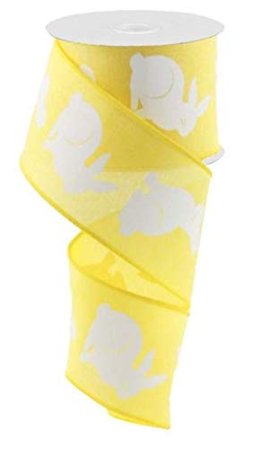 Bunny Ribbon 2.5x10yds Yellow - DIY Crafts & Gift Wrapping
