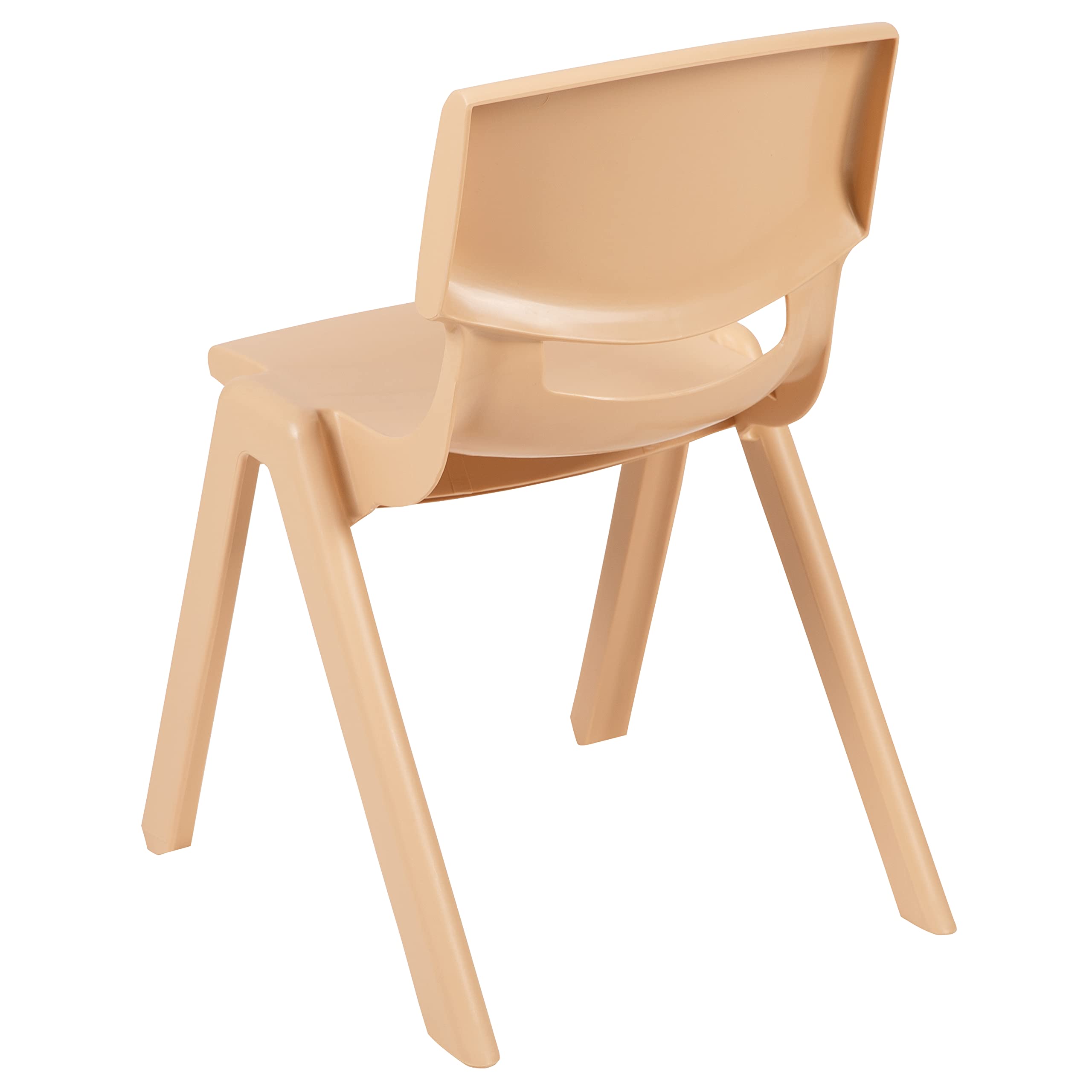 Flash Furniture Whitney 5-Pack Natural Plastic Stackable School Chairs - 13.25