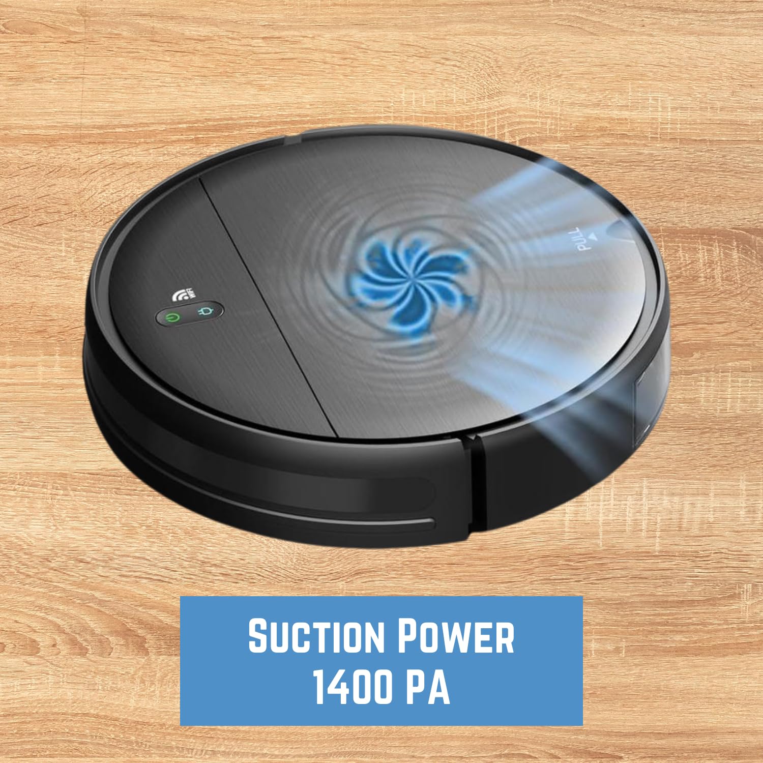 Smart Robot Vacuum and Mop Combo 2-in-1 with Wi-Fi/App Control, 1400Pa Strong Suction, Self-Charging - Ideal for Hard Floors, Pet Hair & Low-Pile Carpets - Perfect for Daily Home Cleaning & Pet Owners