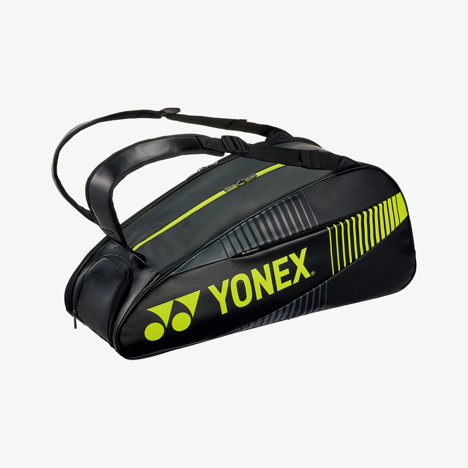 Yonex BAG82426BKLG Active Tennis Racket Bag 6-Piece Set (Black/Lime Green) - Perfect for Tennis Players, Badminton & Sports Gear Storage