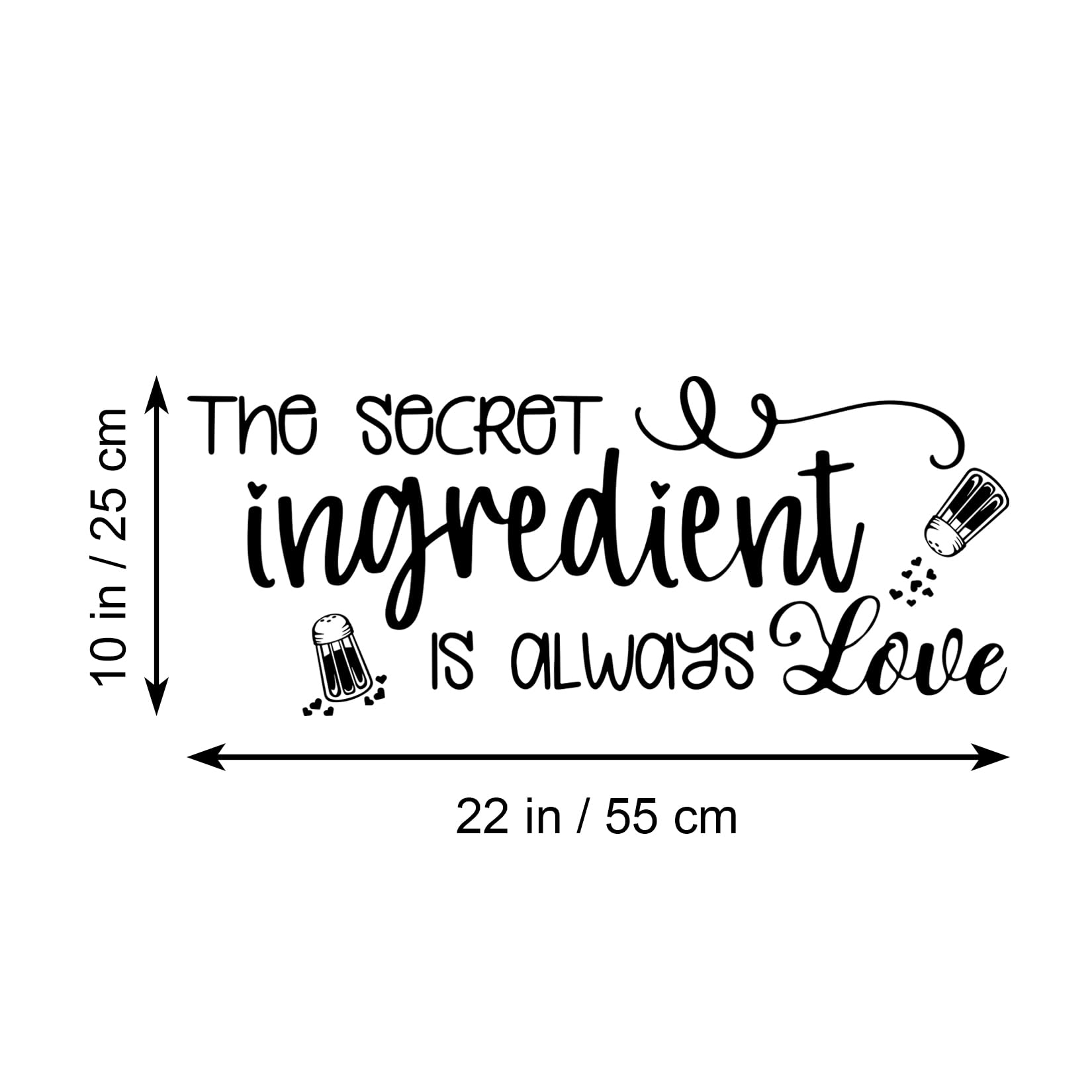 Love Themed Kitchen Wall Decal - Vinyl Home Art Decor for Walls - Perfect for Farmhouse, Modern & Cozy Kitchens - Easy Peel & Stick DIY Wall Sticker