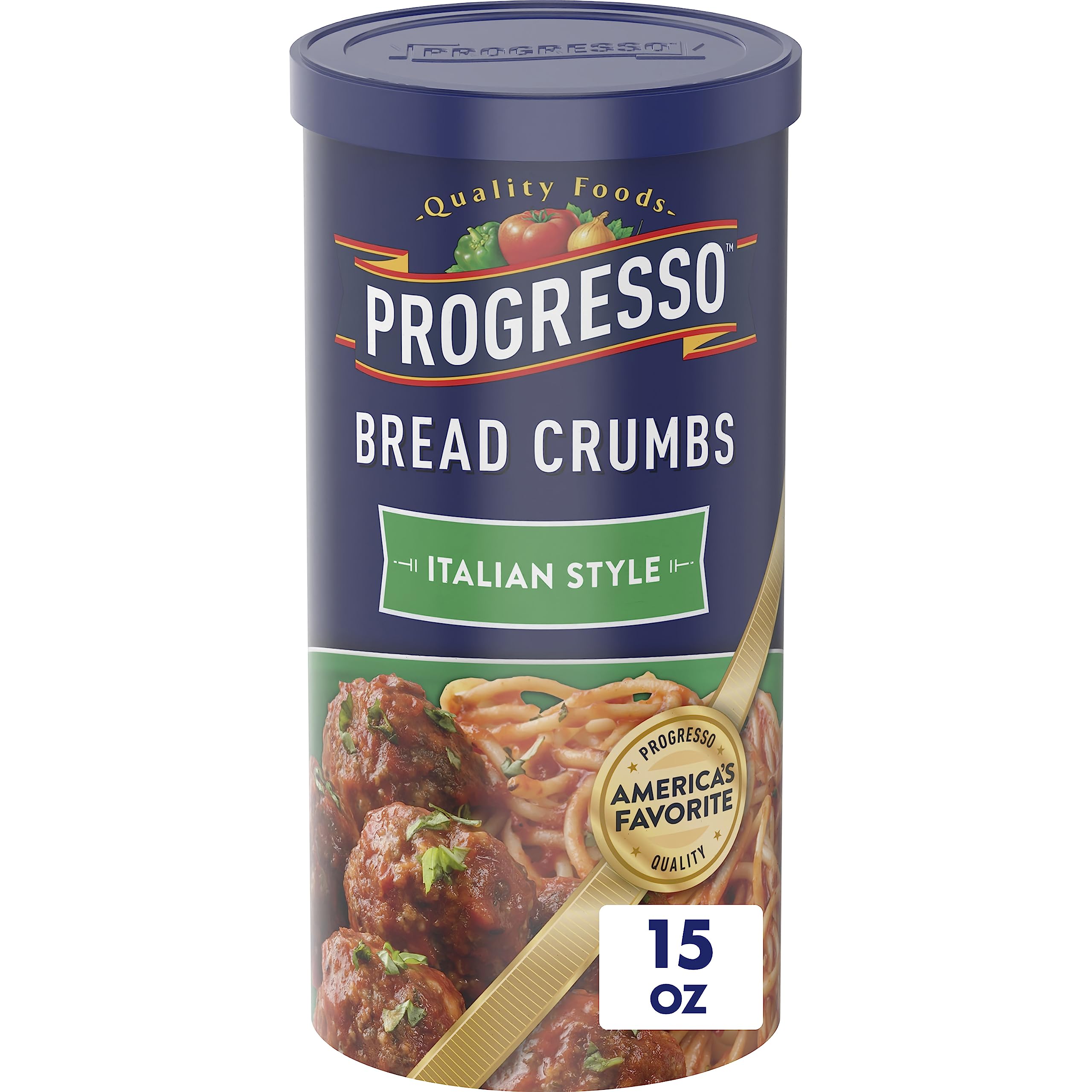 Progresso Italian Style Bread Crumbs 15 oz - Premium Panko Style Breadcrumbs for Cooking, Baking & Coating - Perfect for Meatballs, Chicken Parmesan & Italian Recipes