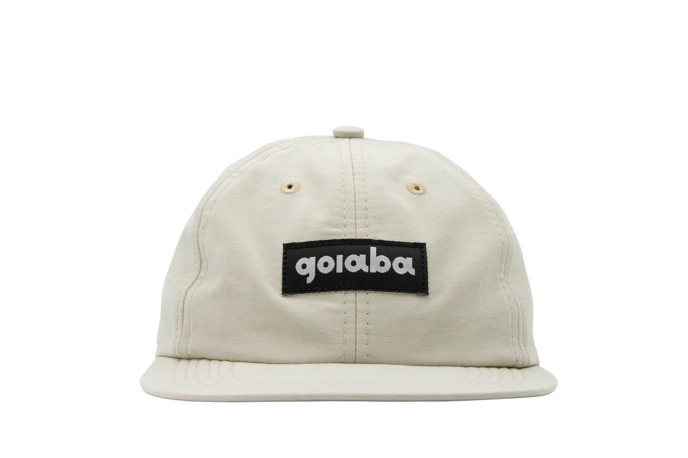 Goiaba E.C 6 Panel Nylon Hat for Men & Women - Lightweight Beige Baseball Cap for Outdoor Activities, Running, Hiking, and Travel
