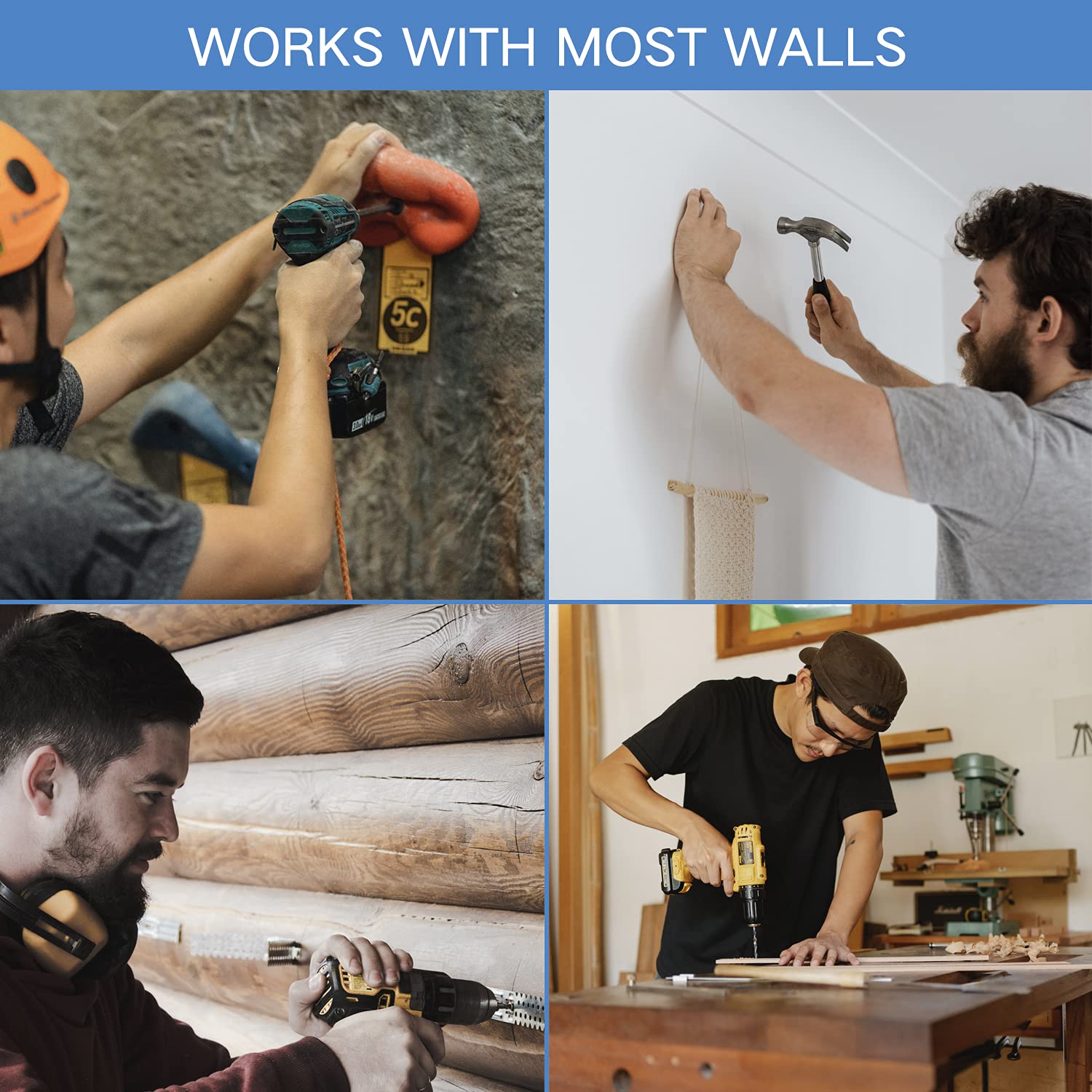 232Pcs Heavy Duty Drywall Anchors and Screws Kit - Includes 116Pcs Plastic Wall Anchors & 116Pcs Wood Screws - Secure Mounting Solution for Hanging Pictures, Shelves, Mirrors and Home Decor on Drywall