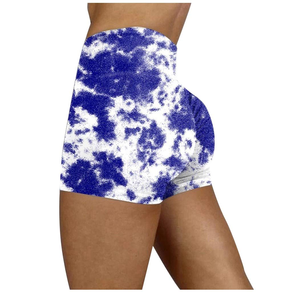 Women's High Waist Slim Fit Gym Leggings - Tummy Control Tie-Dye Workout Yoga Running Shorts for Booty Lifting | Perfect for Yoga, Running & Gym