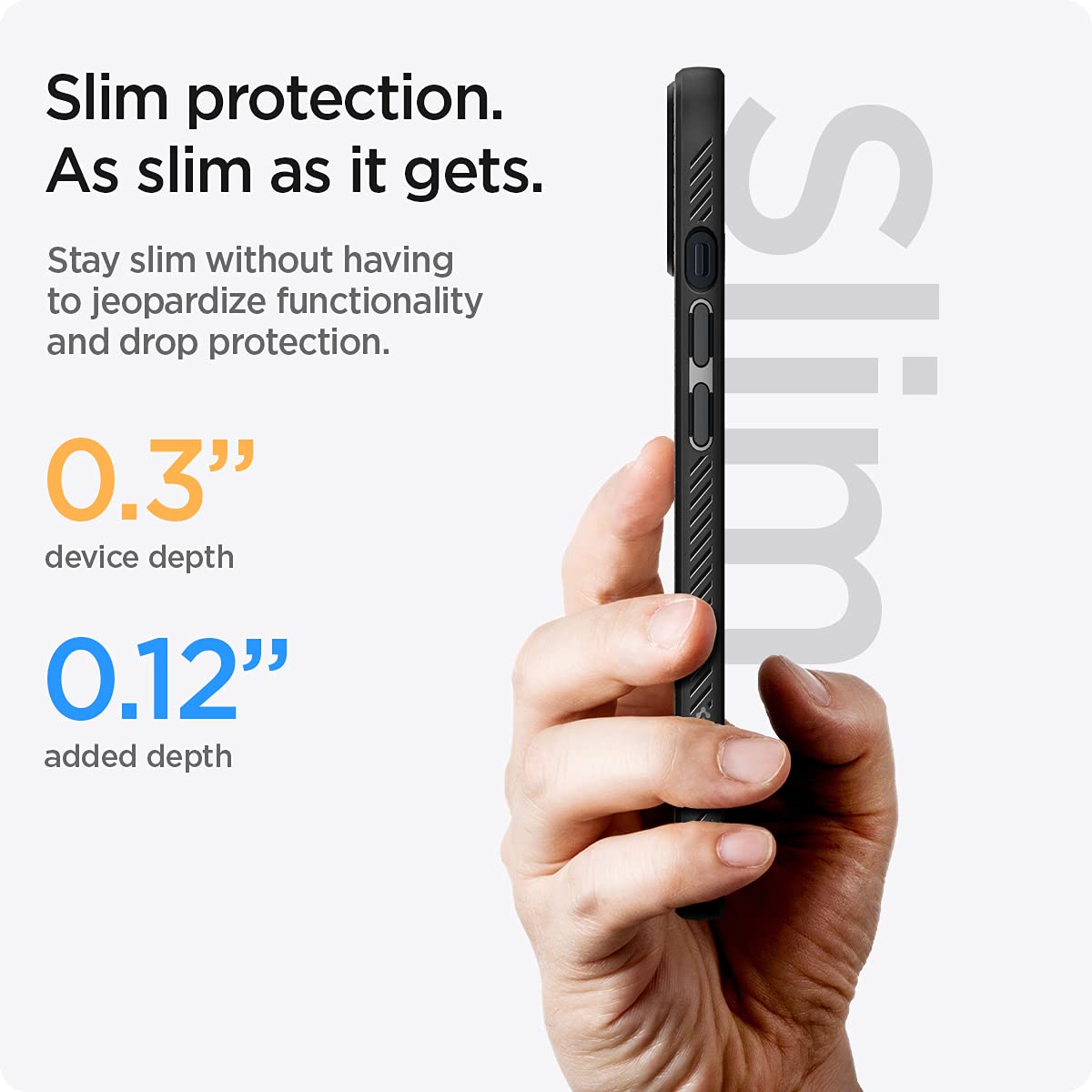 Spigen Liquid Air Armor Case for iPhone 13 (2021) - Slim Protective Cover with Air Cushion Technology | Matte Black | Perfect for Everyday Use & Drop Protection